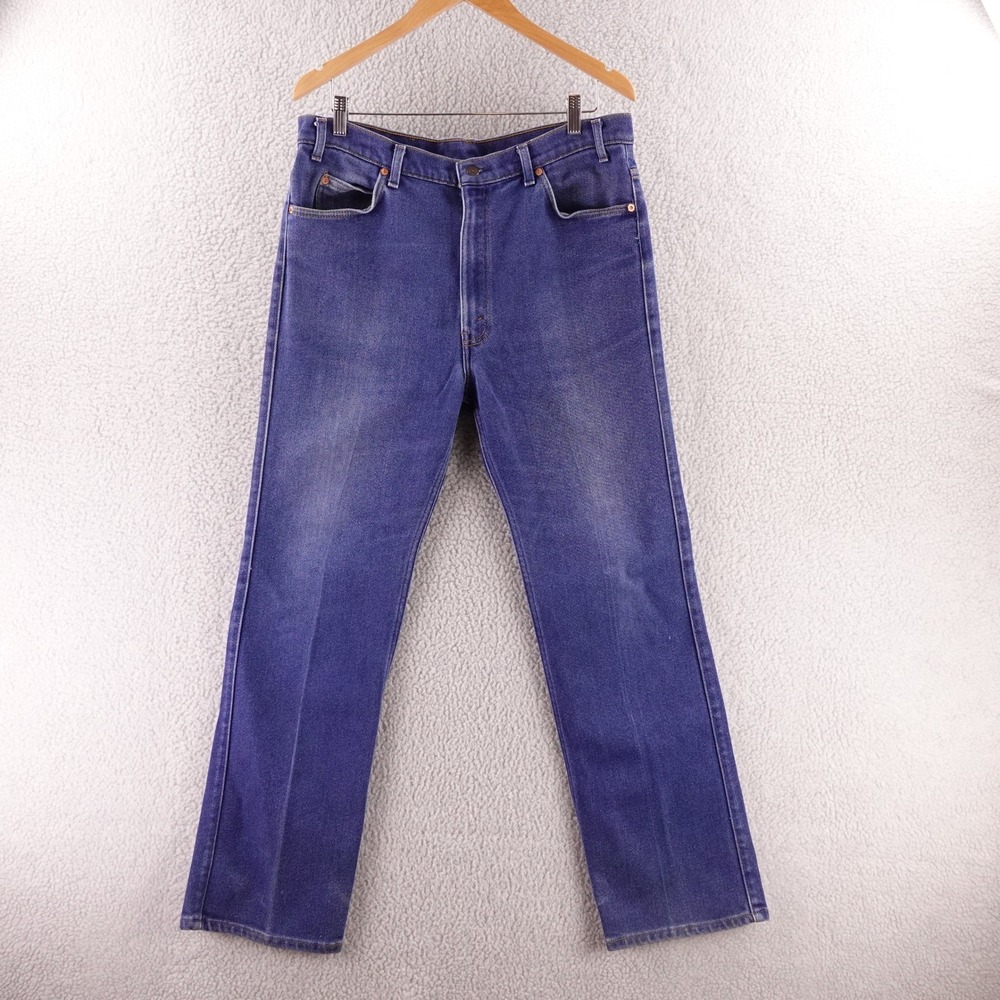 Vintage Levis 517 Mens 38x32 Blue Bootcut Jeans Made in USA Denim